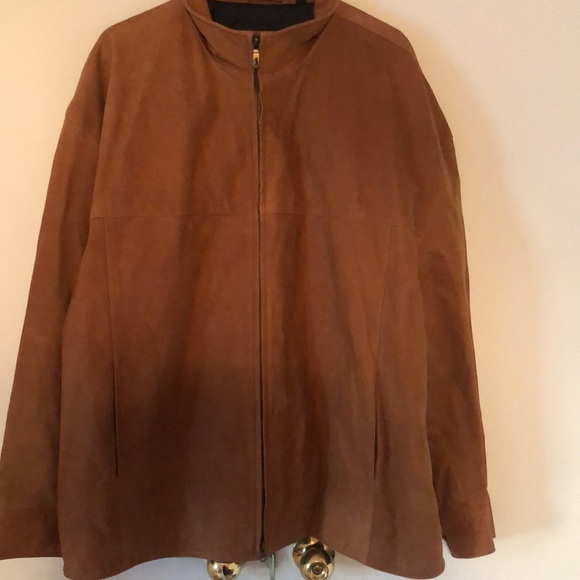 Men’s fall brown VTG Bobby Jones Y2k collection golf leather jacket - Picture 4 of 17